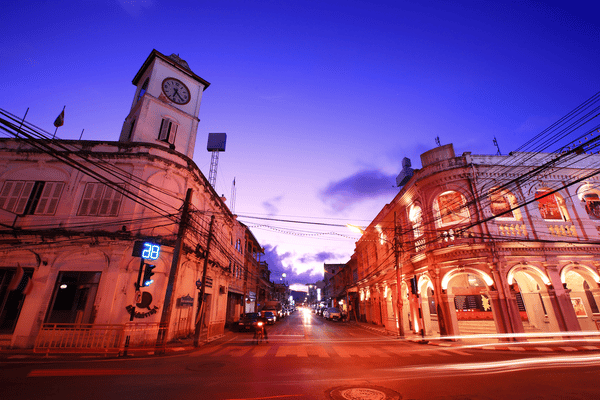 street view shot of old phuket town